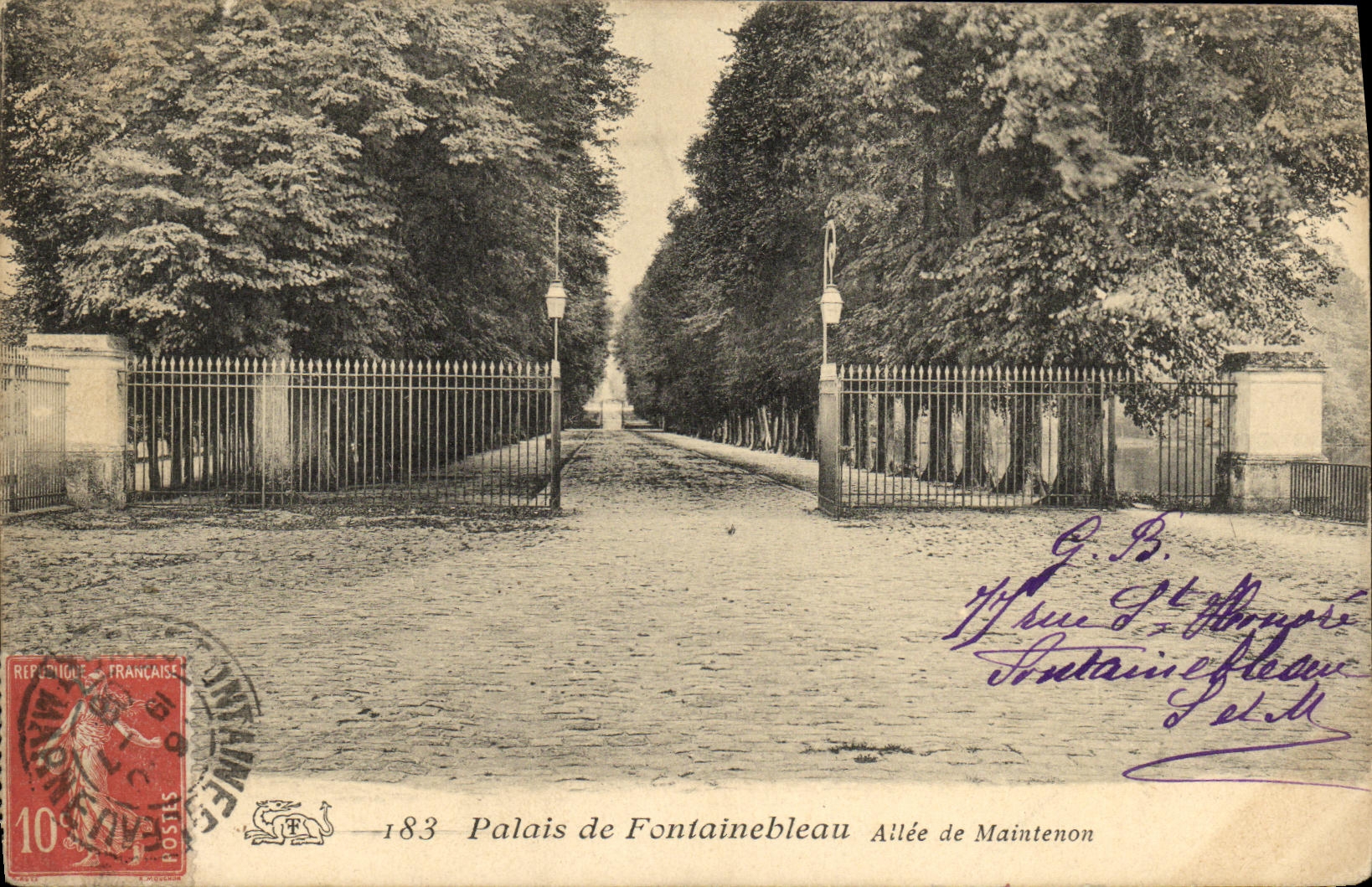 Palazzo di Fontainebleau — Allée de Maintenon — editore: 183