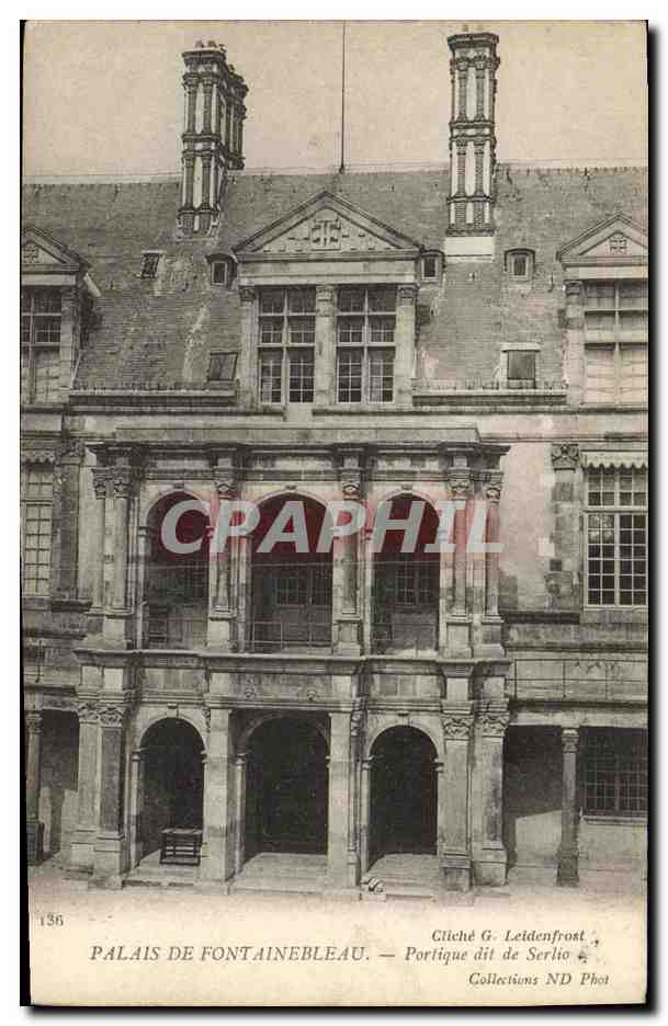 Palazzo di Fontainebleau — Portico detto di Serlio — Cliché G. Leidenfront, Collezioni ND Phot