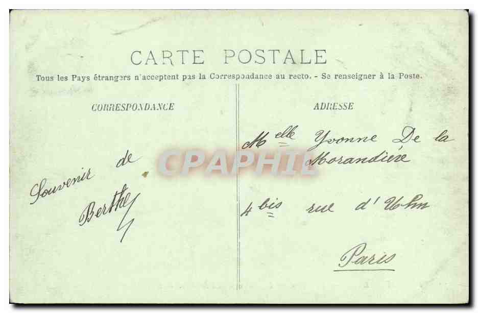 Fontainebleau — Il Palazzo — L'Avenue de la Héronnière — LL. — Verso