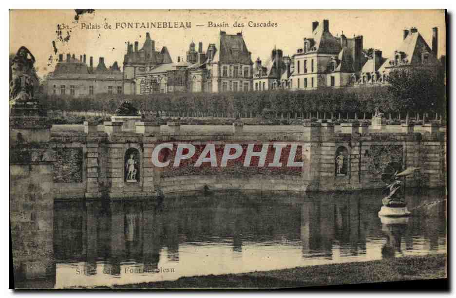 Palazzo di FONTAINEBLEAU — Bassin des Cascades — Editore: Sirey, senza numero di serie visibile