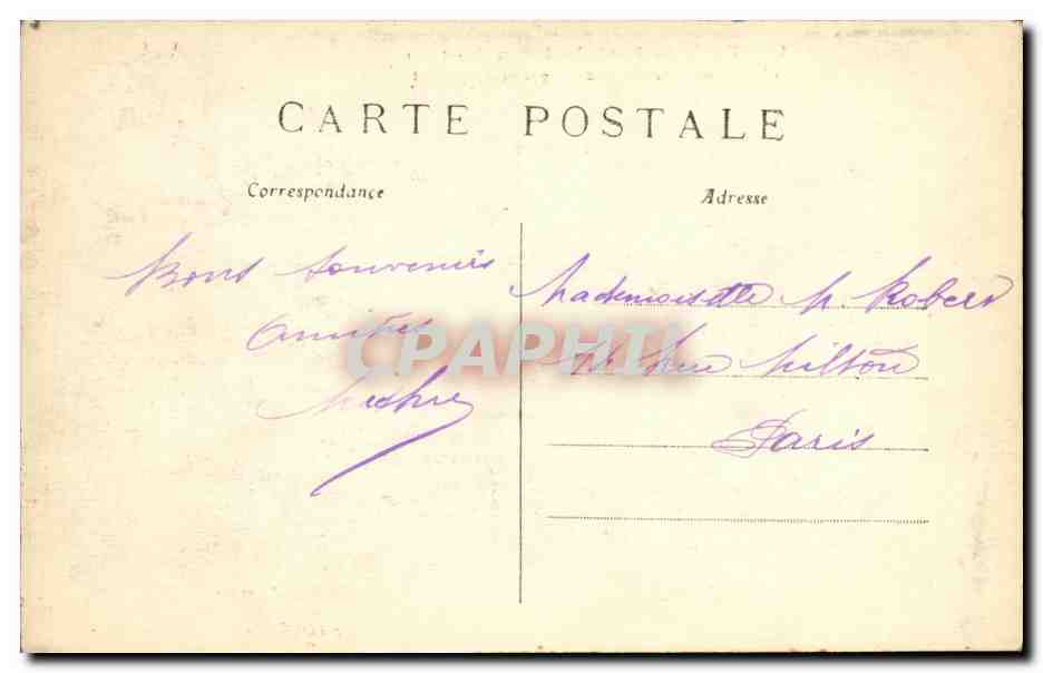 L'Antre de l'Hermite aux Gorges de Franchard — Forêt de Fontainebleau (S.-et-M.) — n°12 — Verso