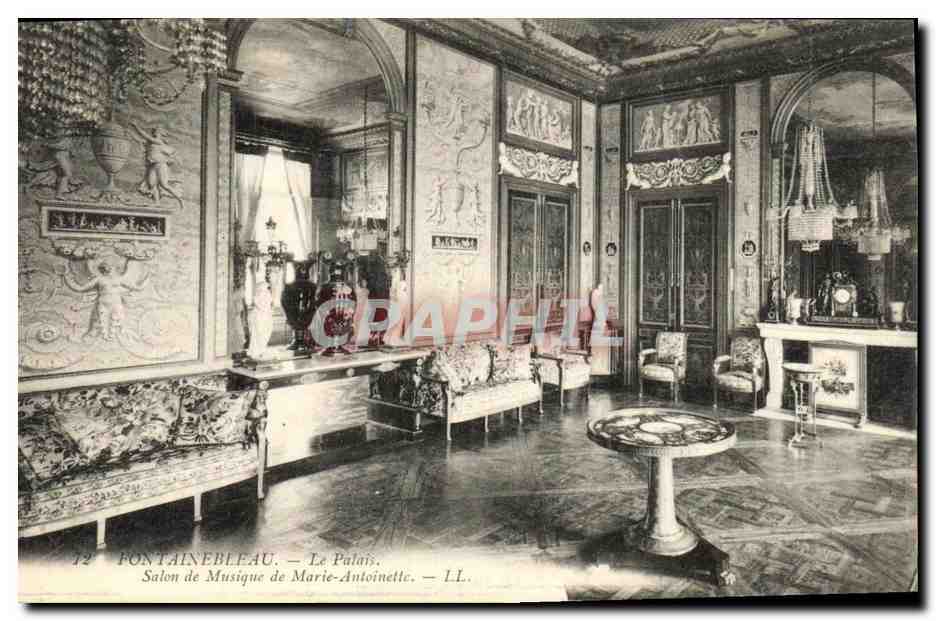 Fontainebleau — Le Palais. Salon de Musique de Marie-Antoinette — LL.