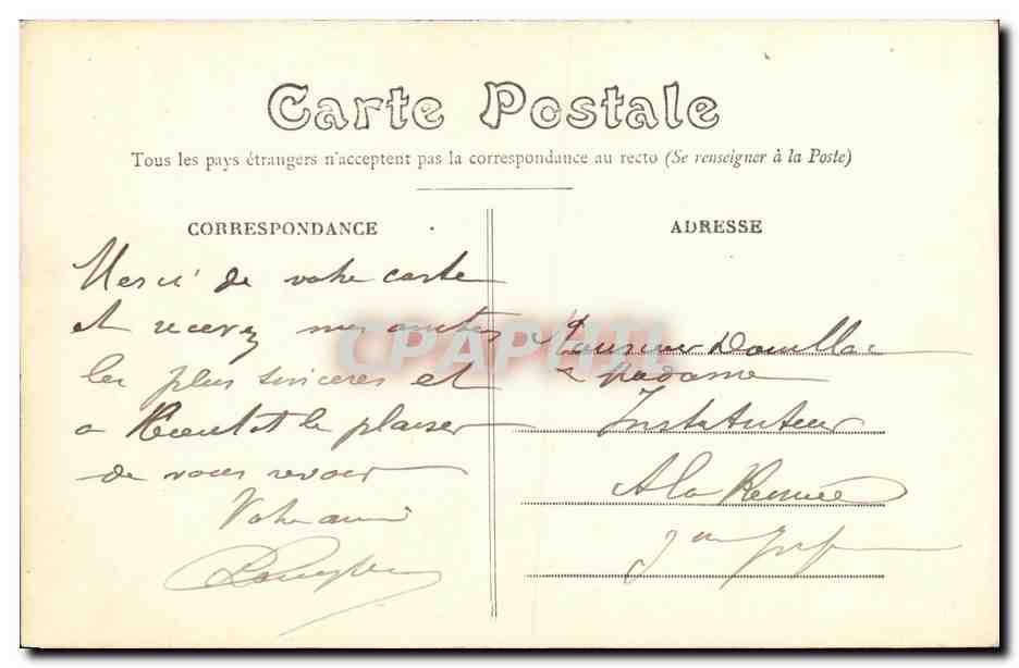 CPA Dieppe Le Chateau — Rückseite