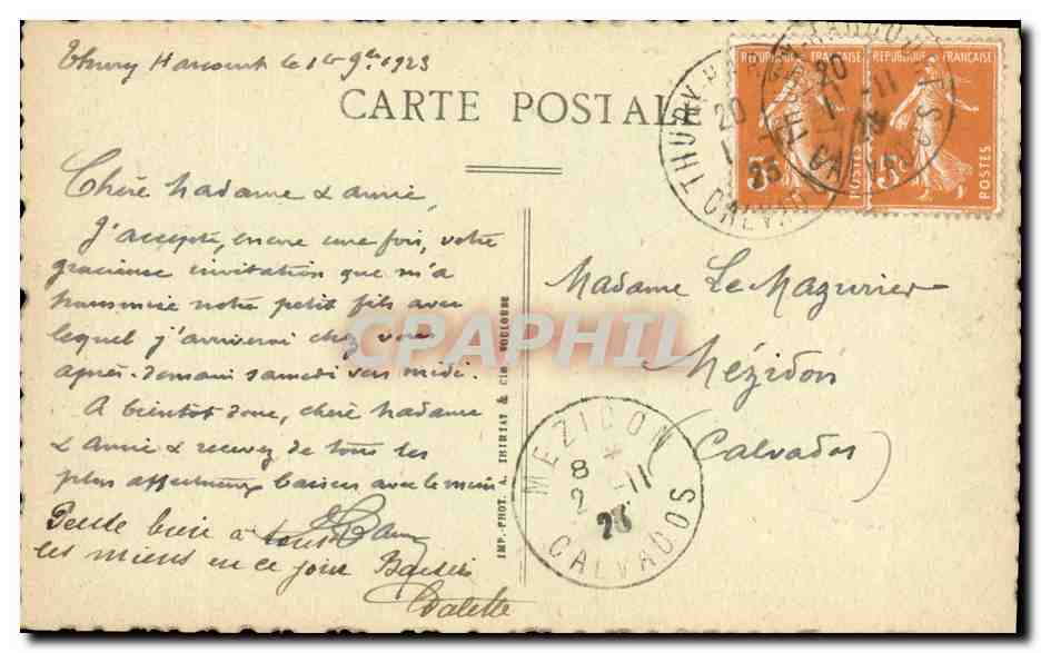 CPA Thury Harcourt La Boucle De L Orne  — Rückseite