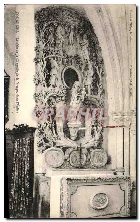 CPA Tournebu Retable de La Chapelle de La Vierge Dans L Eglise
