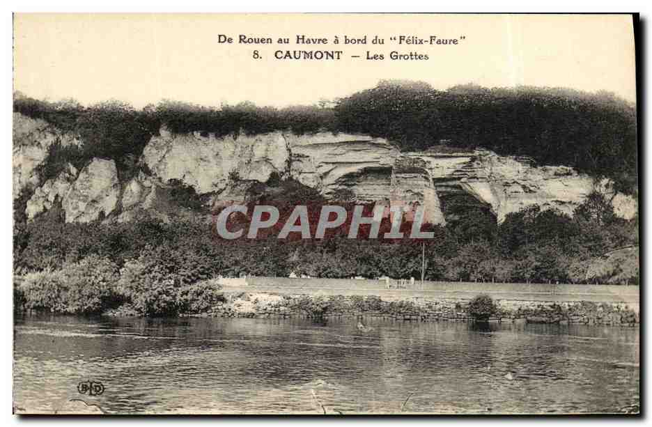 CPA De Rouen Au Havre A Bord Dui Felix Faure Caumont Les Grottes 