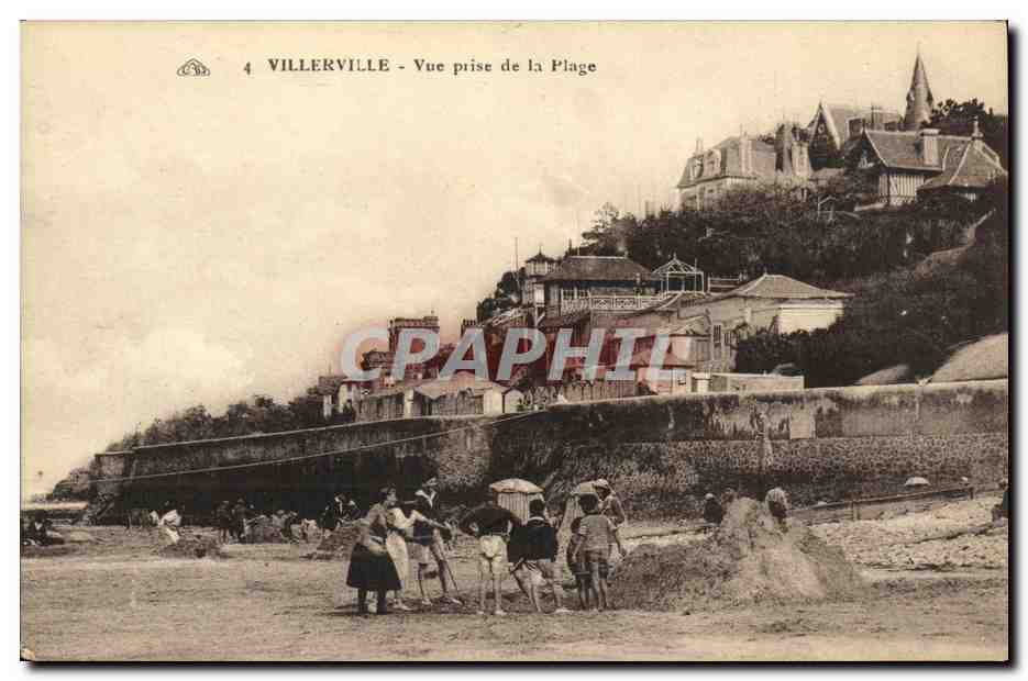 CPA Villerville Vue Prise de La Plage Enfants