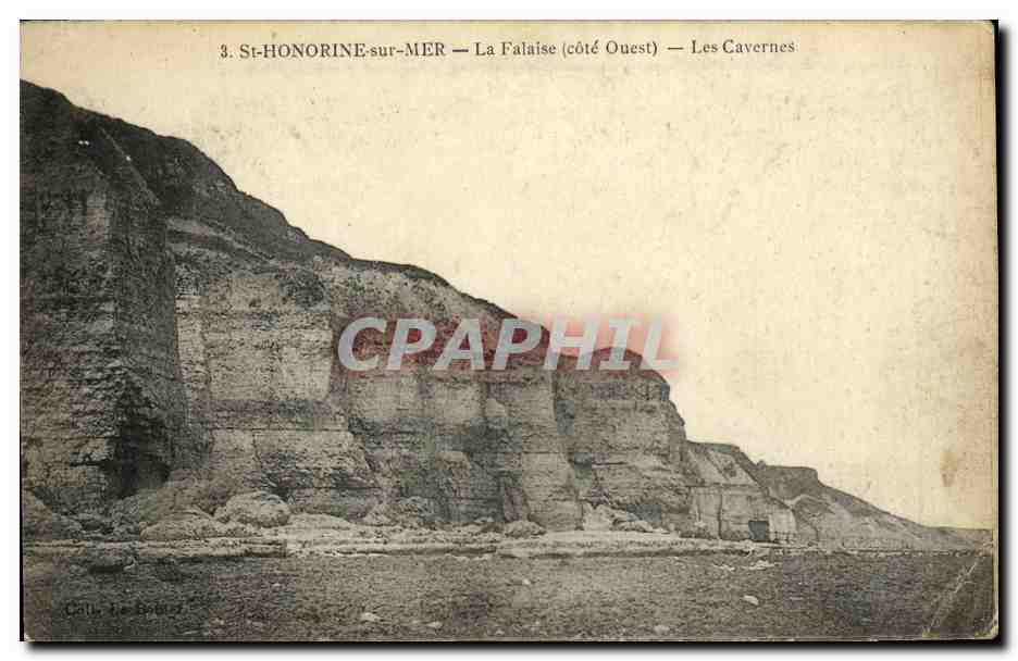 CPA St Honorine Sur Mer La Falaise Les Cavernes 