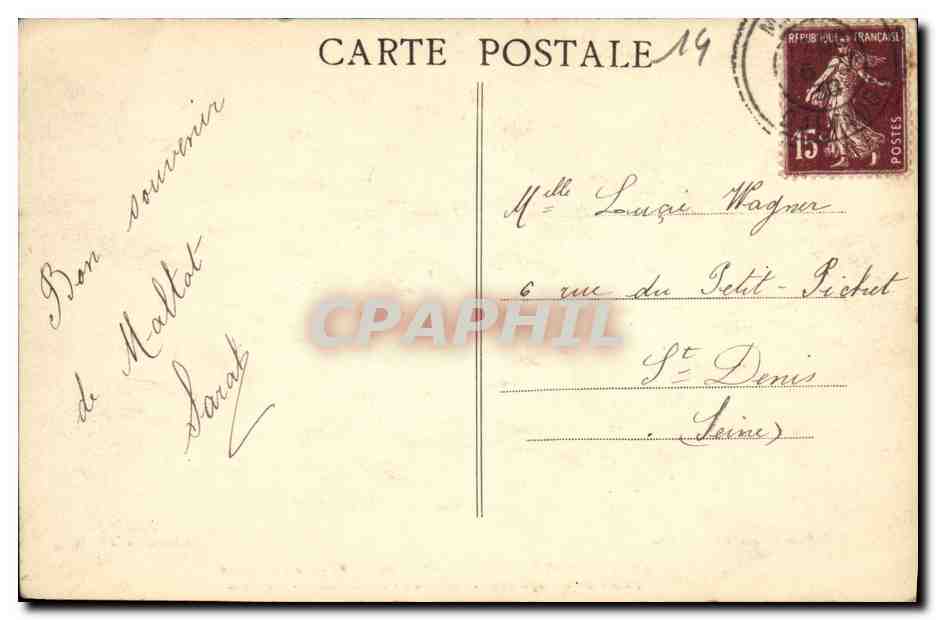 Le Bain — Domaine du château de Maltot (Calvados) — Colonie St-Louis (Basilique St-Denys) — Édition de la Colonie — Rückseite