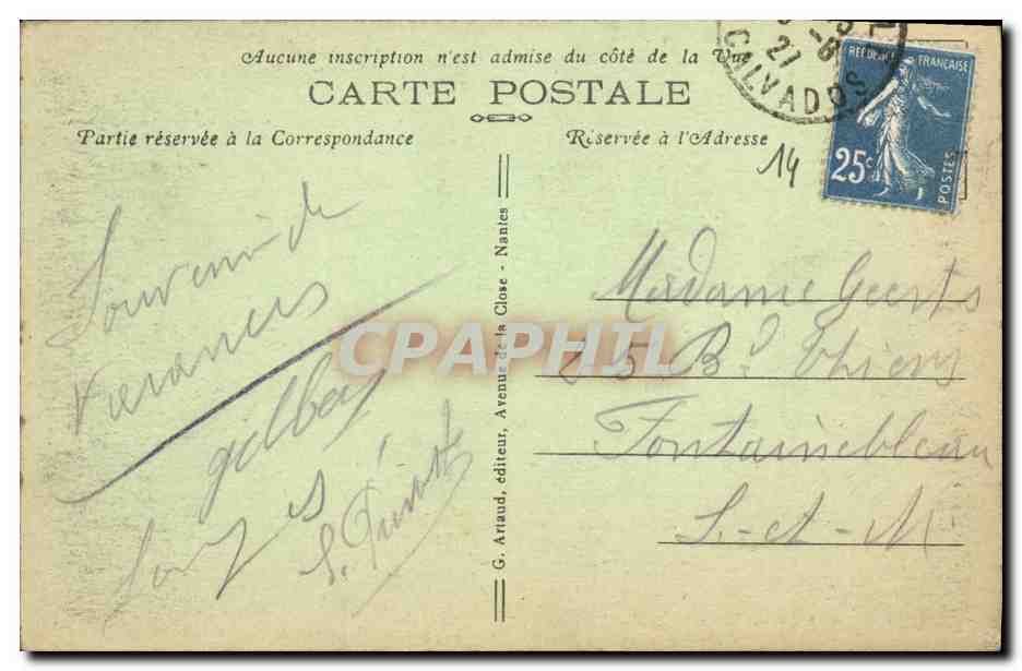 CPA Villerville Sur mer Les Graves  — Rückseite