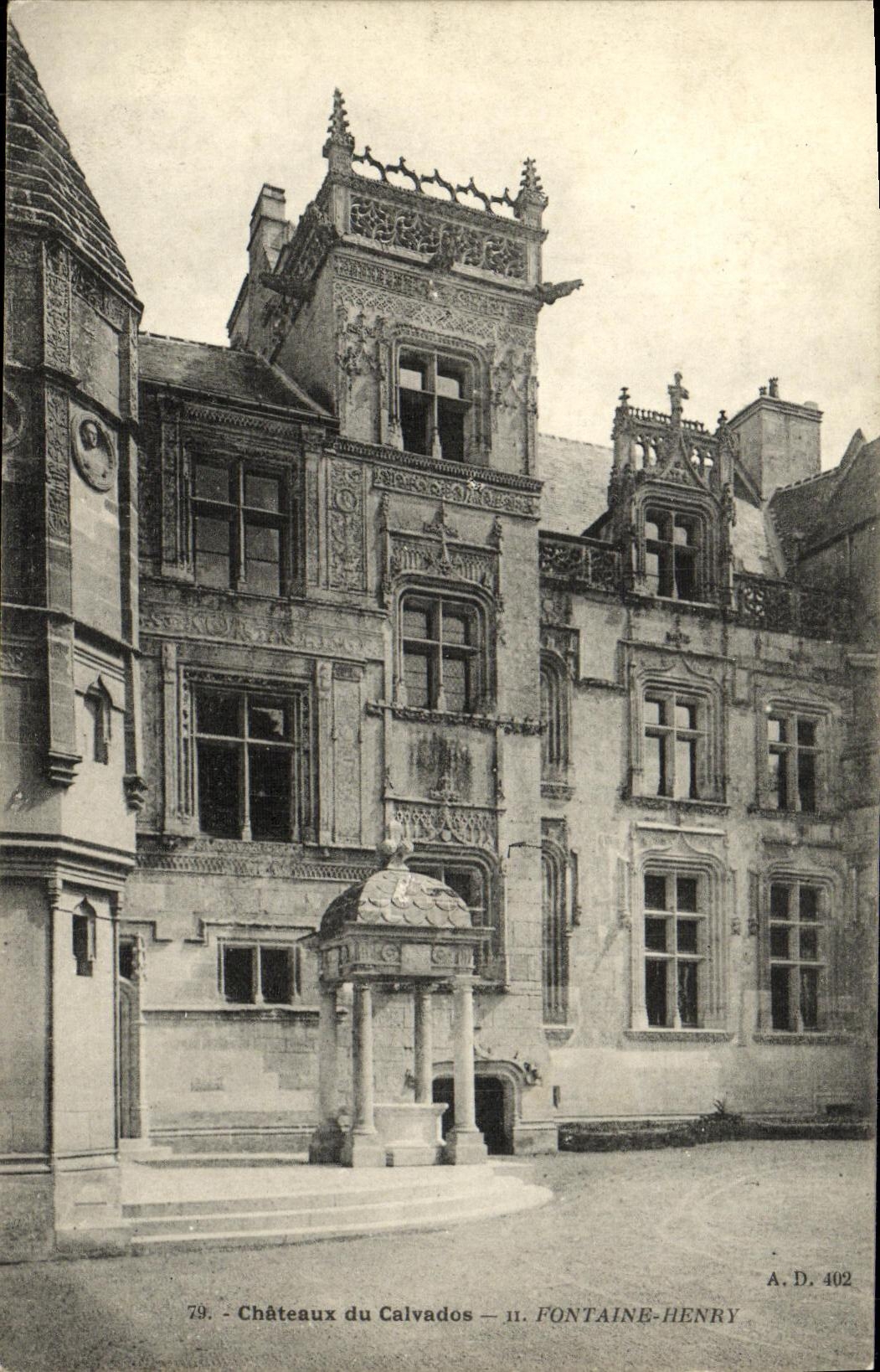 CPA Chateaux Du Calvados Fontaine Henry 