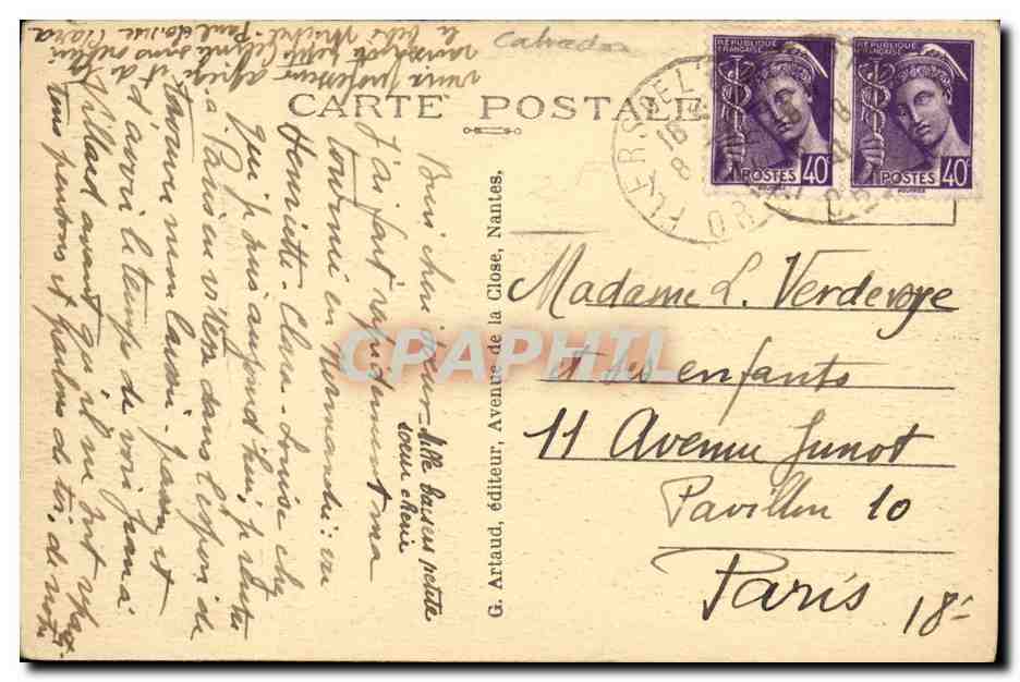 Clécy - Le Moulin — La Suisse Normande — G. Artaud, éditeur — Rückseite