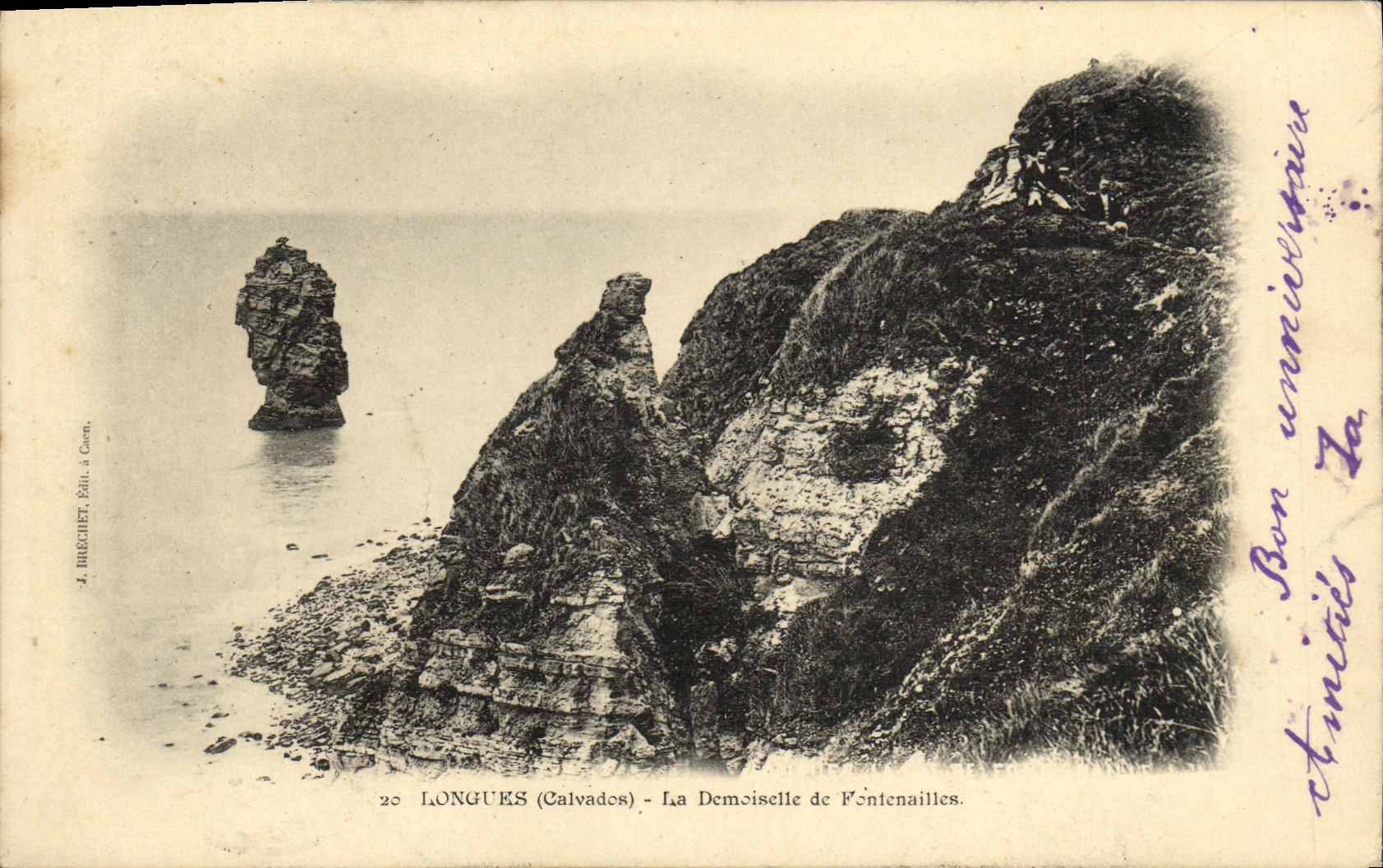 Longues (Calvados) - La Demoiselle de Fontenailles — J. Brecchet, édit. à Caen, n°20