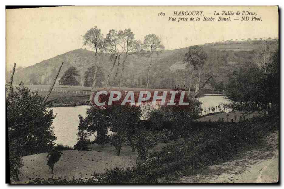 CPA Harcourt La Vallee de l Orne Vue Prise de la Roche Bunel 