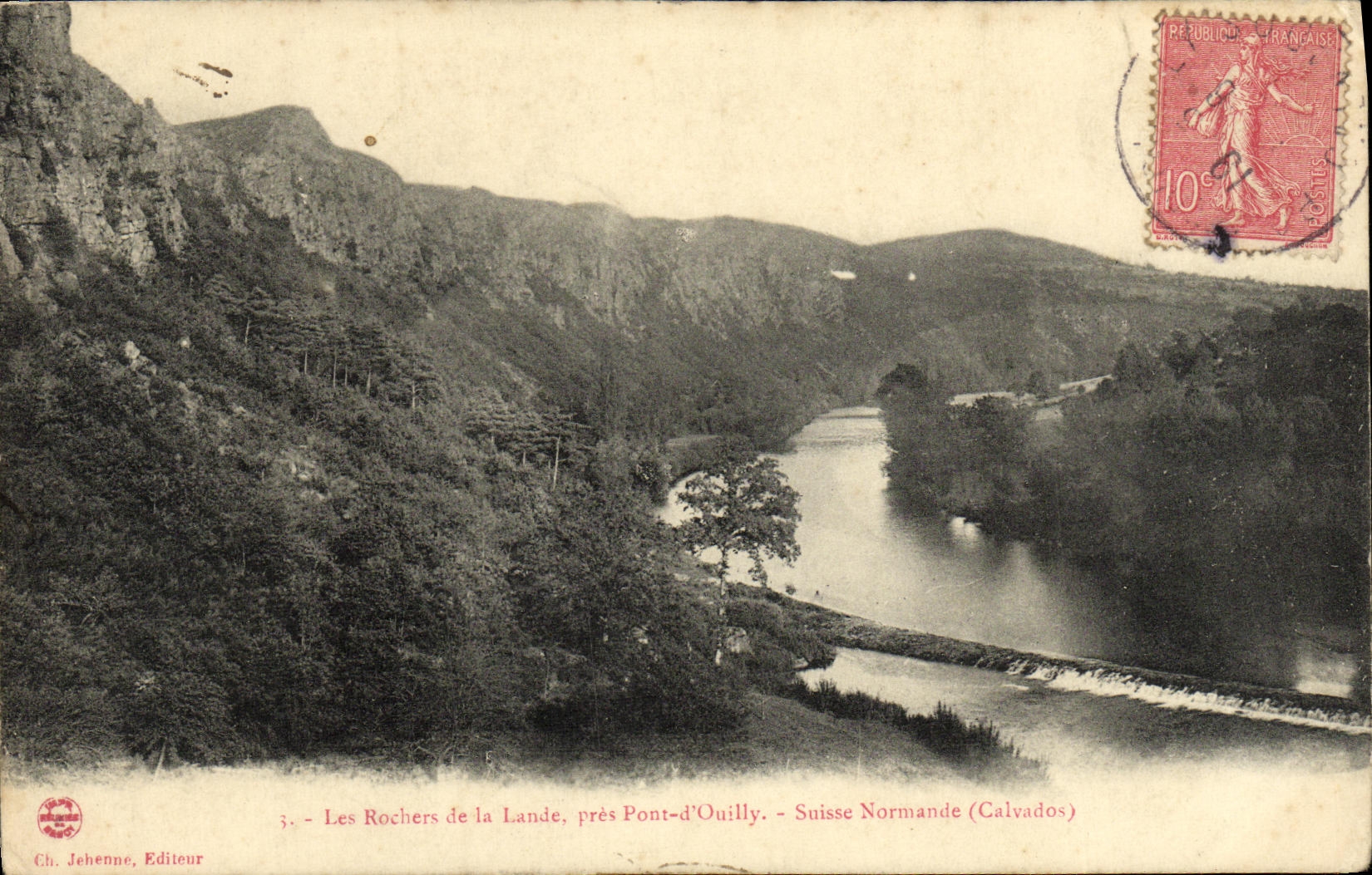 Les Rochers de la Lande, près Pont-d'Ouilly — Suisse Normande (Calvados) — Ch. Jehenne, Editeur