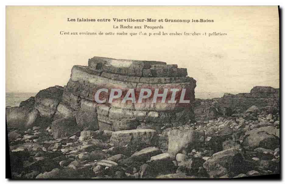 CPA Les Falaises Entre Vierville sur Mer Et Grancamp les Bains La Roche aux Pouopards 