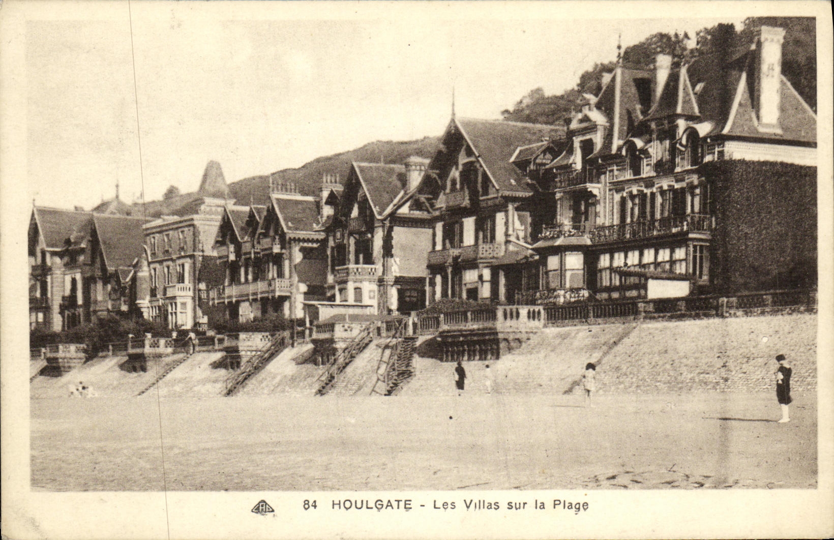 CPA Houlgate Les Villas Sur La Plage 