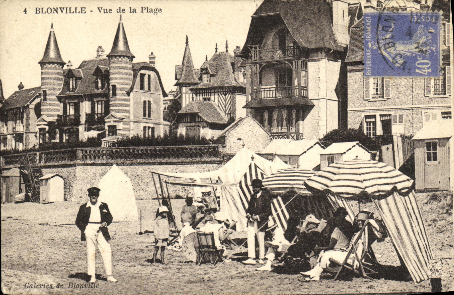 CPA Blonville vue de la Plage 