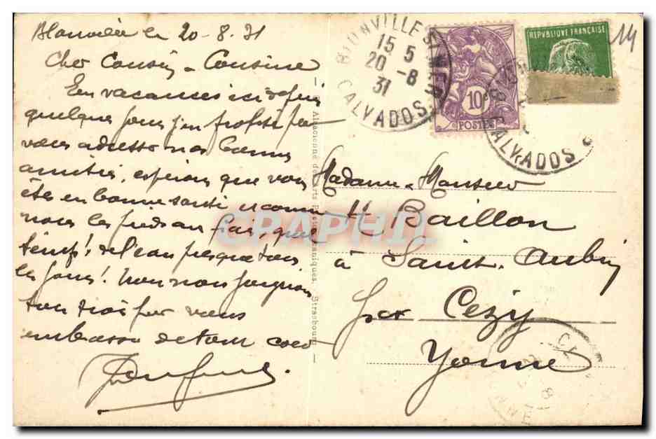 CPA Blonville Jeux D enfants  — Verso