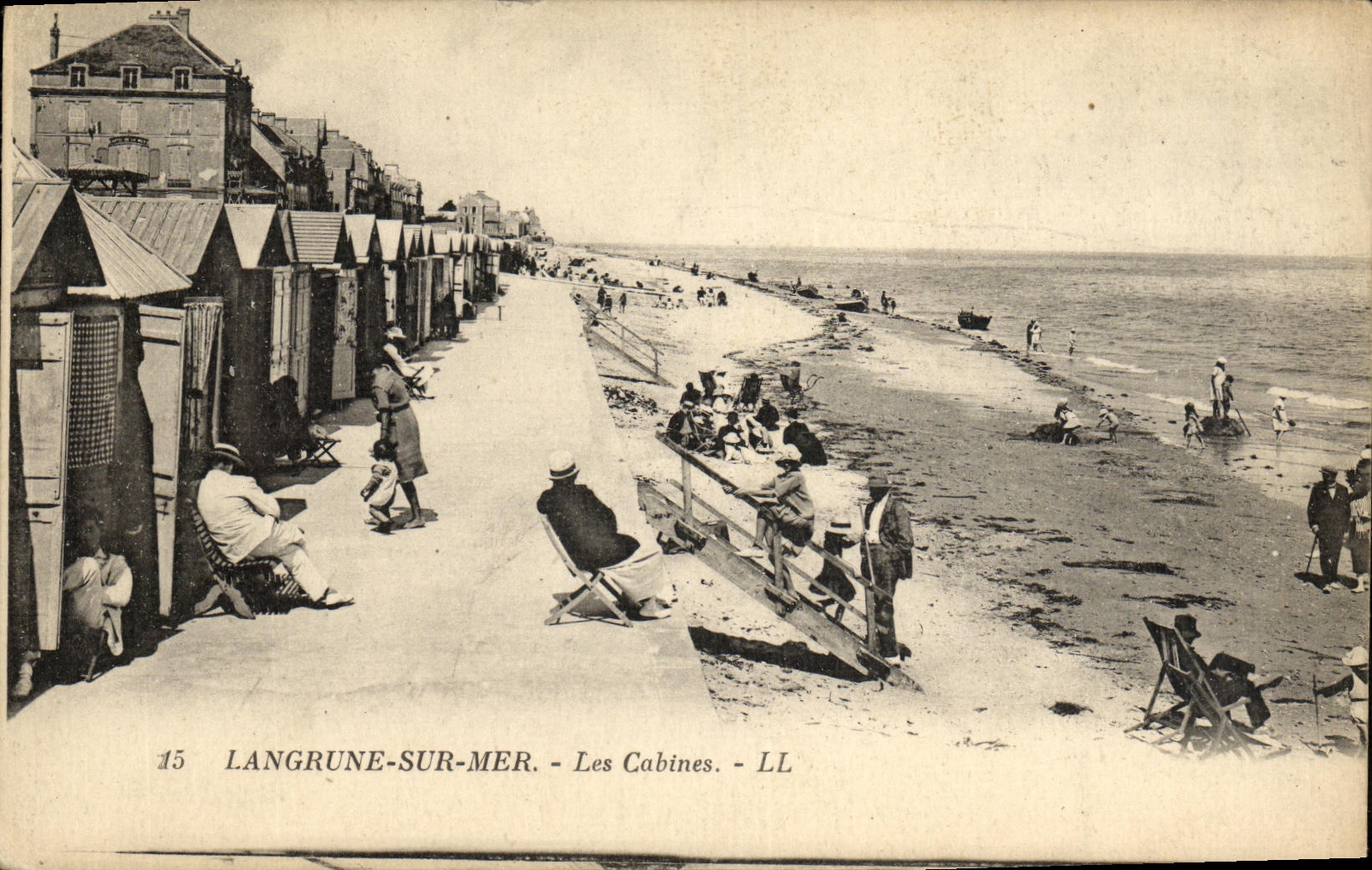 CPA Langrune Sur Mer Les Cabines