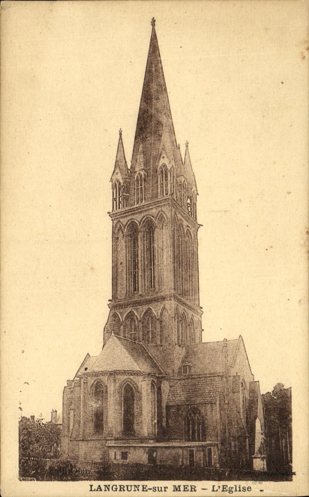 CPA Langrune Sur Mer L Eglise 