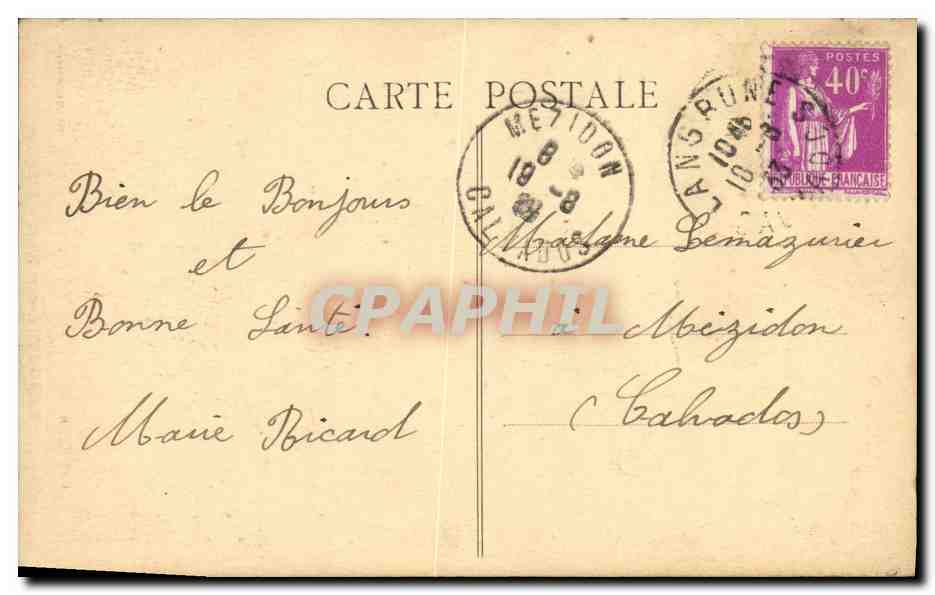 CPA Langrune Sur Mer L Eglise  — Rückseite