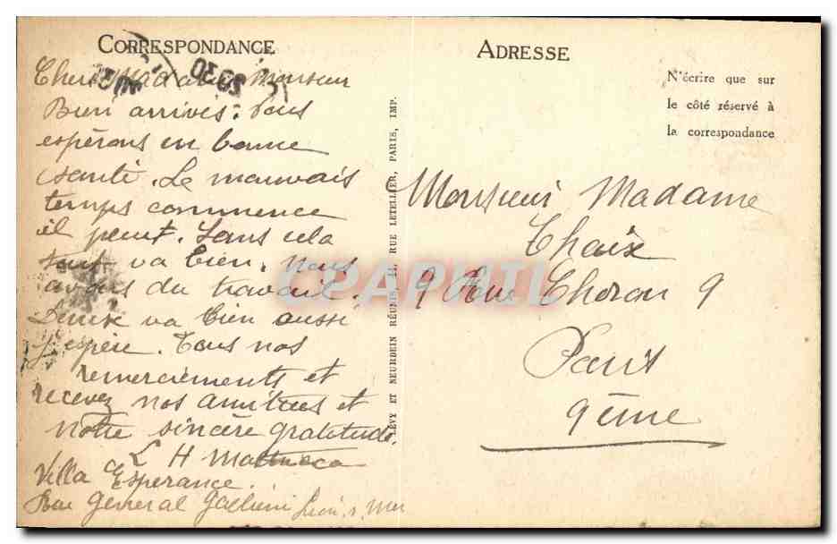 CPA Lion Sur Mer Le Grand Hotel et La Digue  — Rückseite