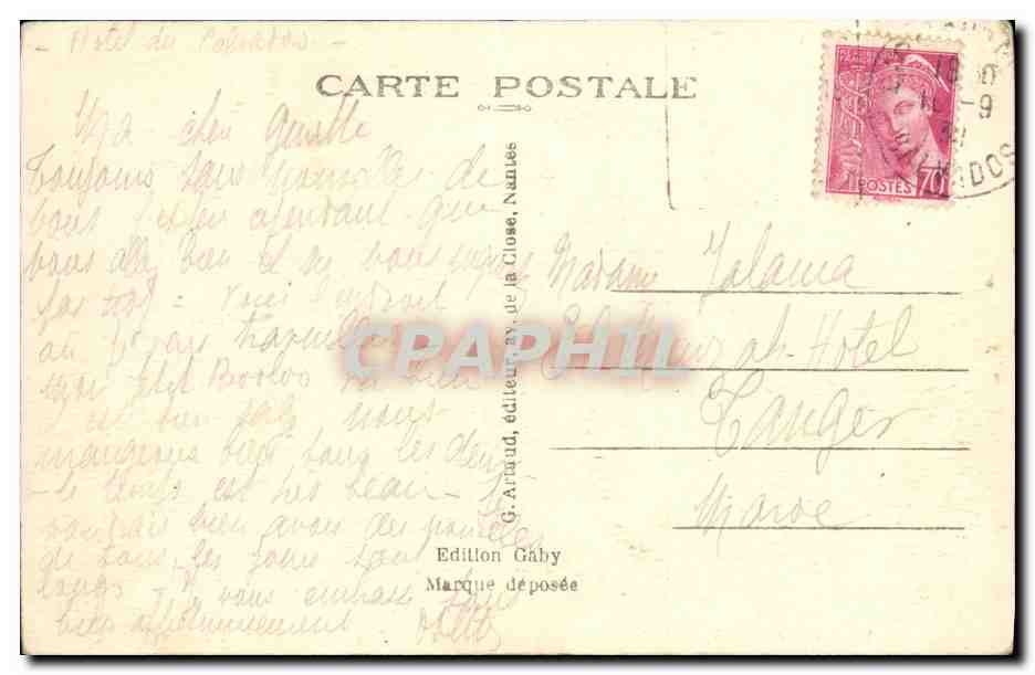 LION-sur-MER (Calvados) — La Salle des Fêtes (M. Pieplus, architecte à Rouen) — Éditeur Gaby, n°52 — Reverso