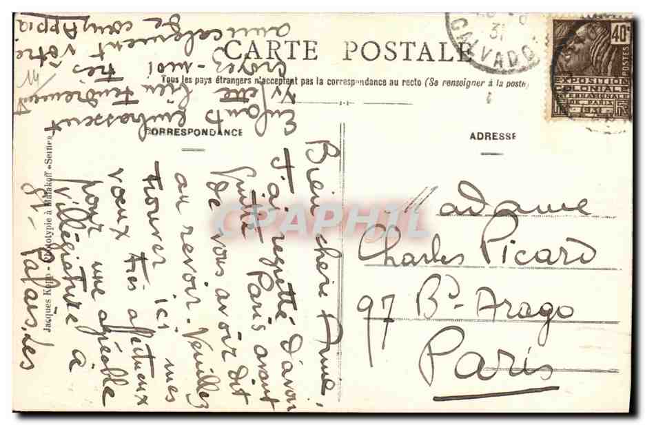 CPA Lion Sur Mer Vue Generale De La Plage  — Verso