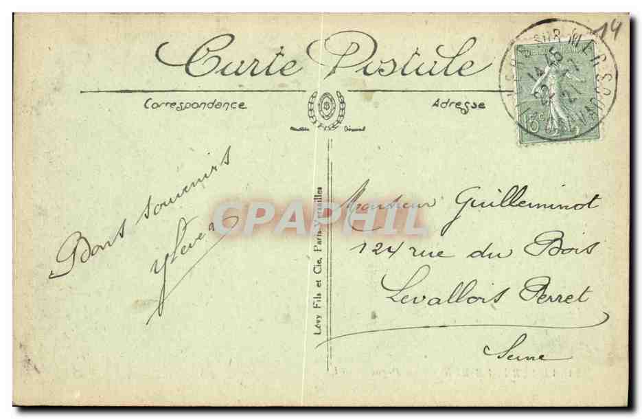 CPA Villers Sur Mer La Digue  — Rückseite