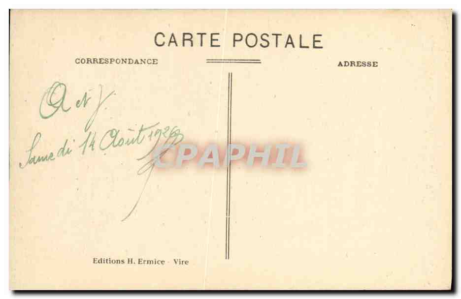 CPA Bords de la Vire La grotte Saint Ortaire a Campeaux — Rückseite