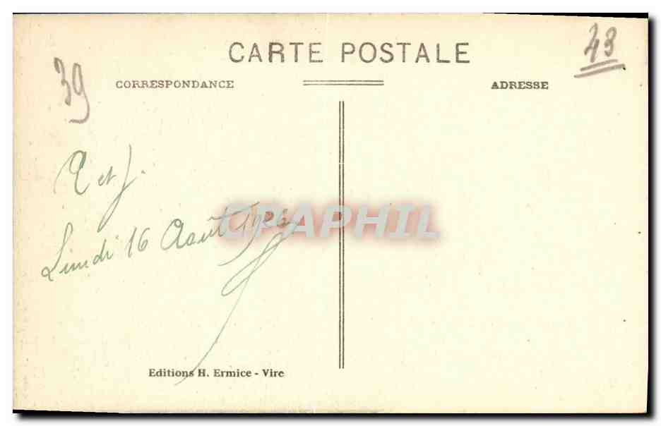 Viaduc de la Souleuvre — Ligne de Vire à Caen — Éditions H. Ermice - Vire — Rückseite