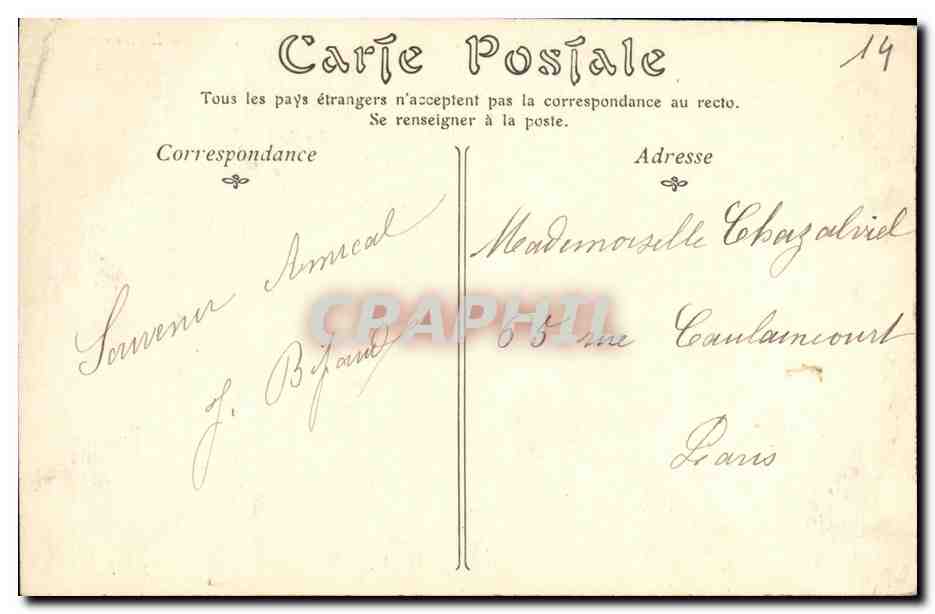 CPA Vire L Ecluse — Rückseite