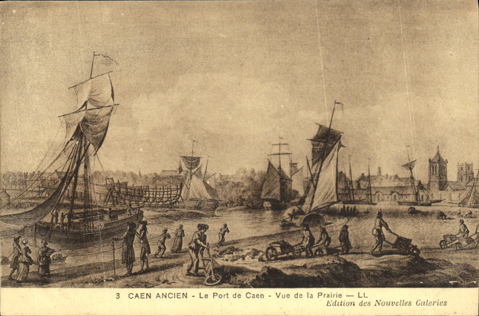 CPA Caen Ancien Le Port De Caen Vue de la prairie 