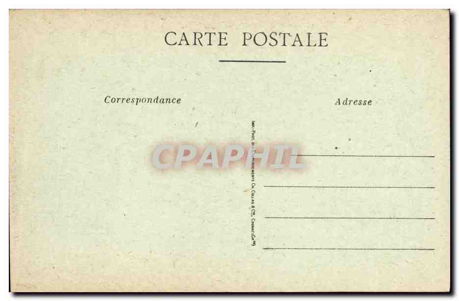 CPA Caen Hotel de Ville et Place de La Republique — Verso