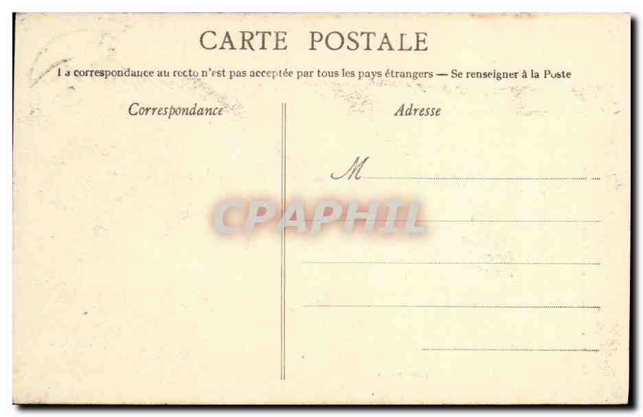 CPA Caen La Porte de La Caserne du Chateau  — Verso