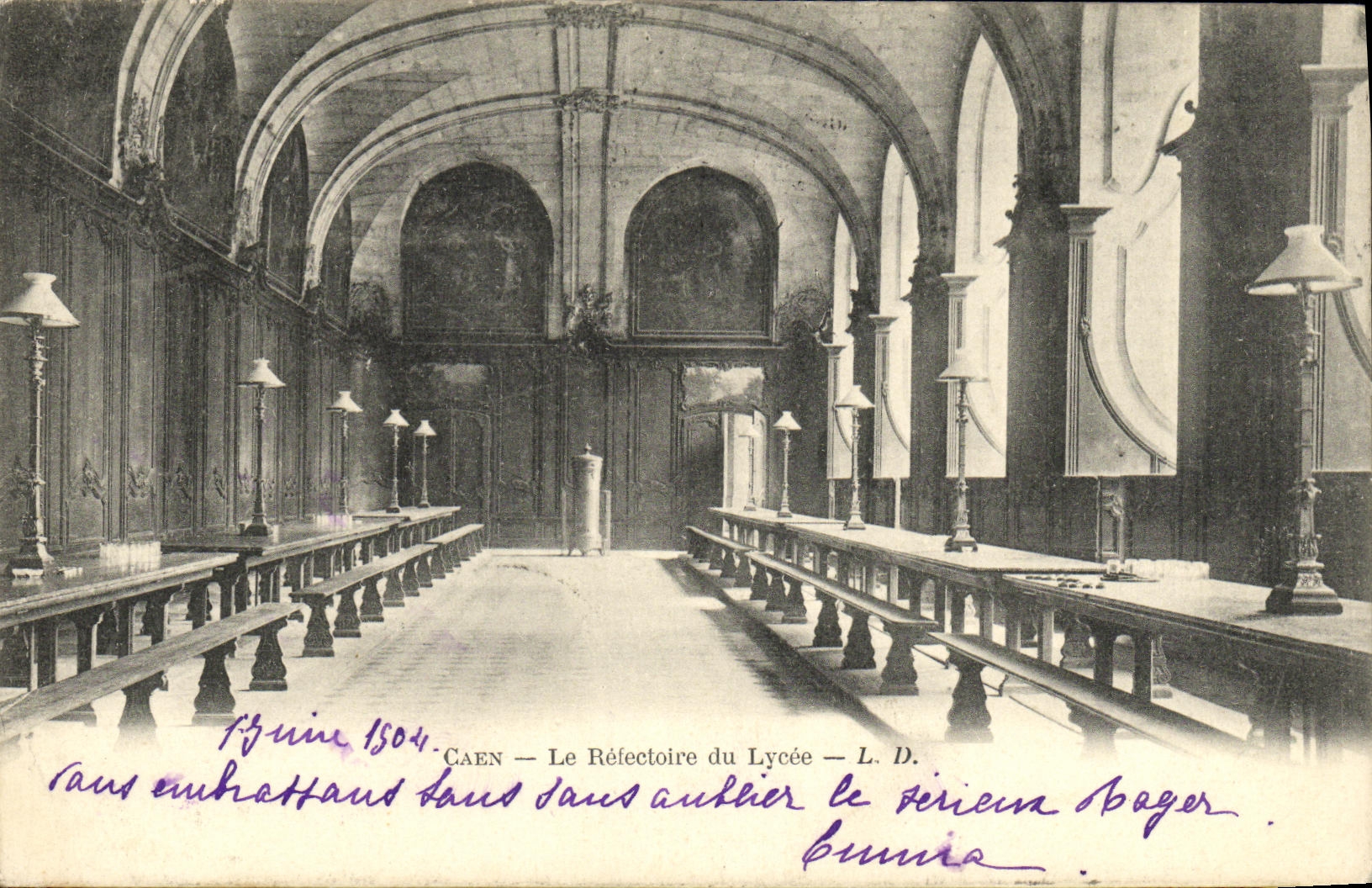 Caen — Le Réfectoire du Lycée — L. D.