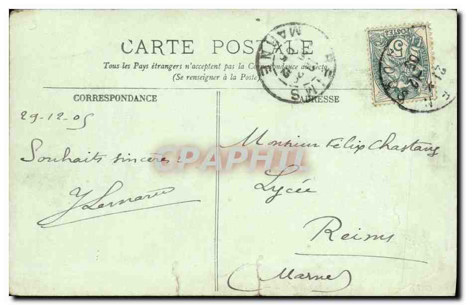 CPA Caen Abside de L Abbaye aux Hommes — Rückseite