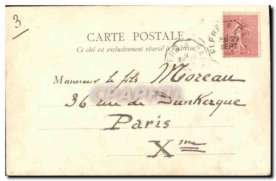 CPA Caen Ancien Hotel De La Monnaie — Verso
