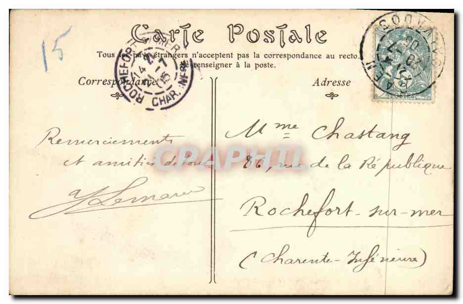CPA Caen La Place de la Republique — Verso