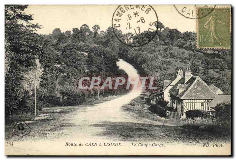 Route von CAEN nach LISIEUX — Der Coupe-Gorge — ND. Fot.