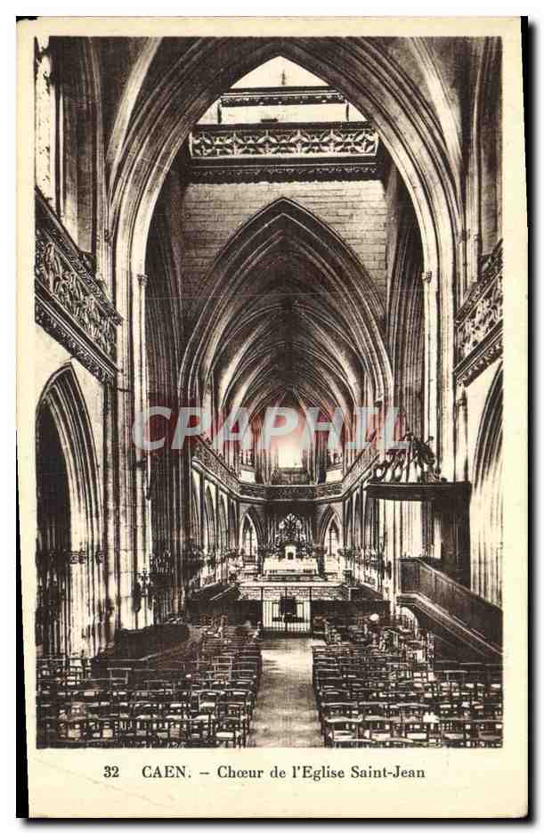 CPA Caen Choeur de L Eglise Saint Jean 