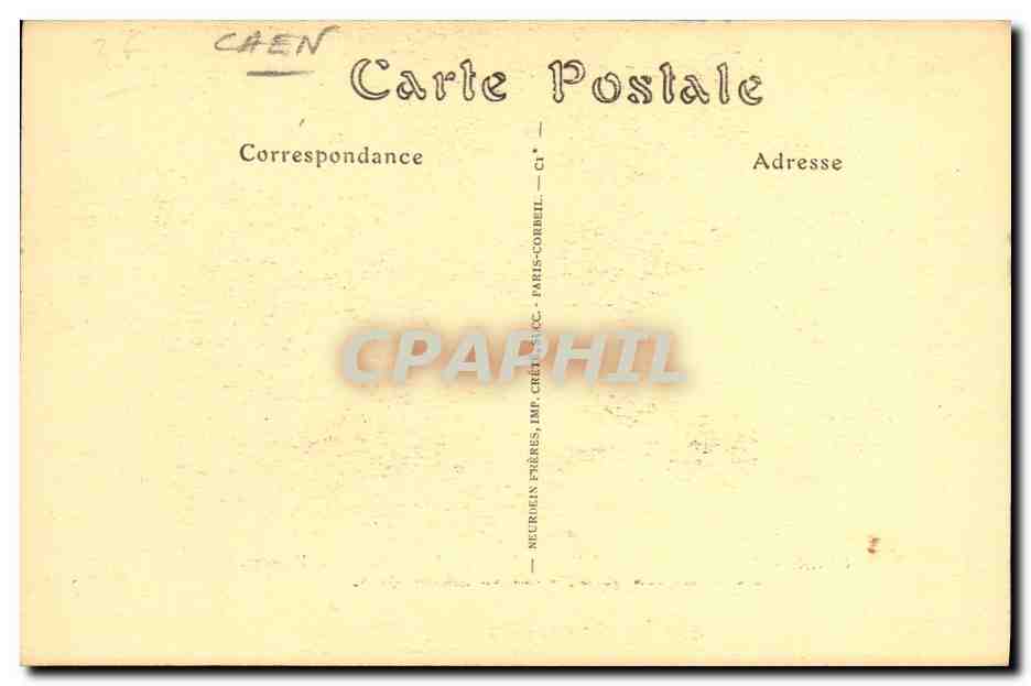 Abbey of the Ladies — Abbey of the Trinity — Caen — Publisher Neurouin Frères — Back