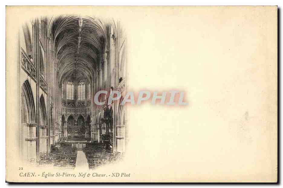 CPA Caen Eglise St Pierre Nef Choeur 