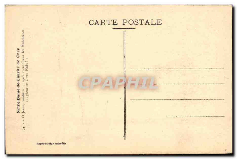 Notre-Dame-de-Charité de Caen — Notre-Dame-de-Charité de Caen — éditeur non visible — Verso