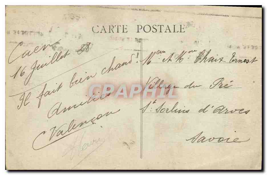 CPA Caen Boulevard St Pierre Tour Leroy Automobile — Verso