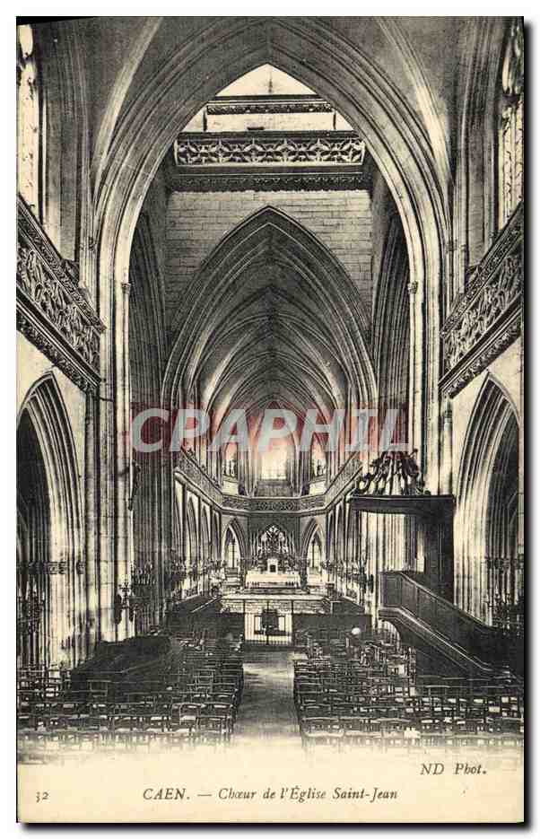 CPA Caen Choeur de l Eglise Saint Jean 