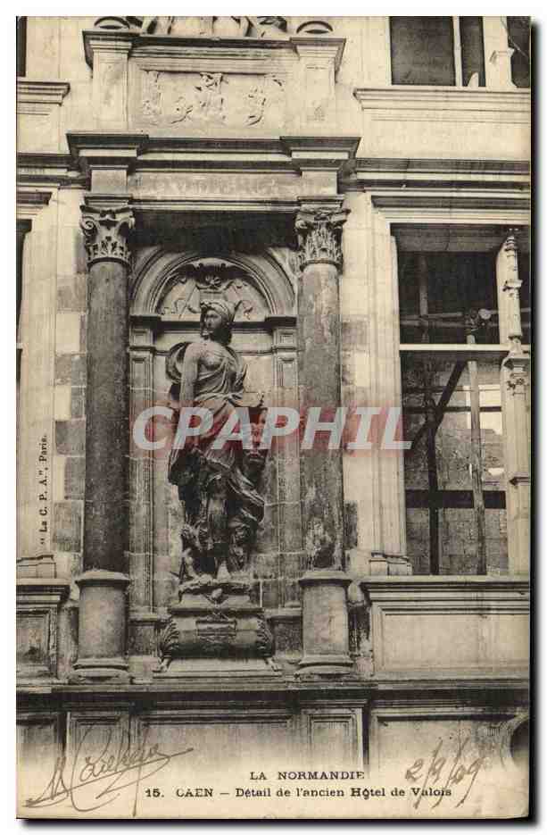 CPA Caen Detail de L Ancien Hotel de Valois 