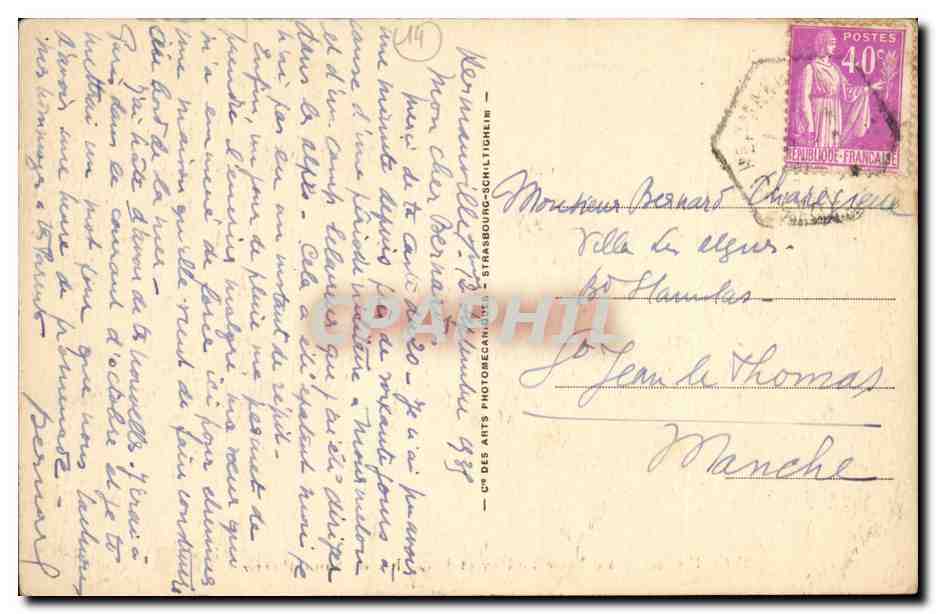 Caen — La Tour Le Roy et le clocher de Saint-Pierre — LL. — n° 279 — Verso