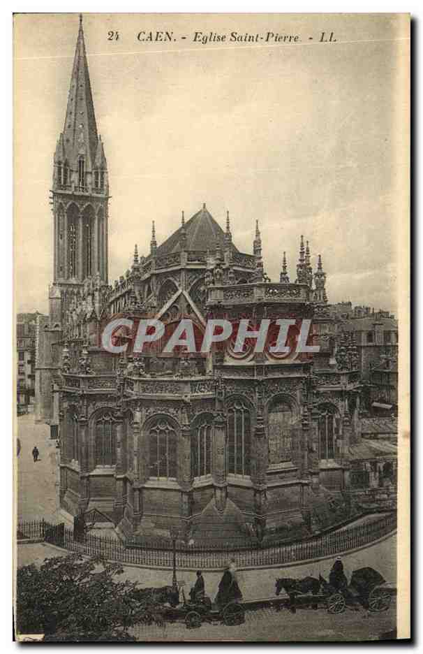 CPA Caen L Eglise Saint Pierre 